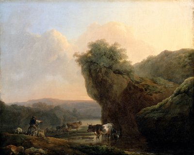 Landschaft mit Vieh von Philippe Jacques de Loutherbourg